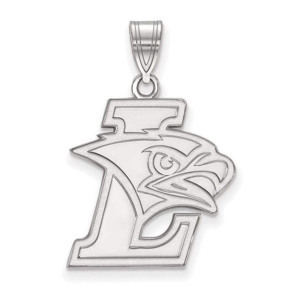 10K White Gold Lehigh University Large Logo Pendant
